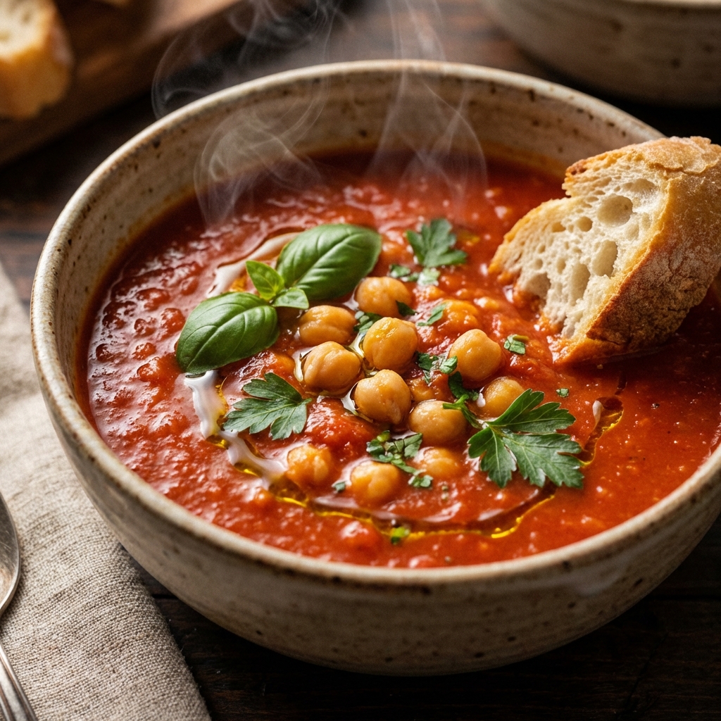 طماطم بالحمص